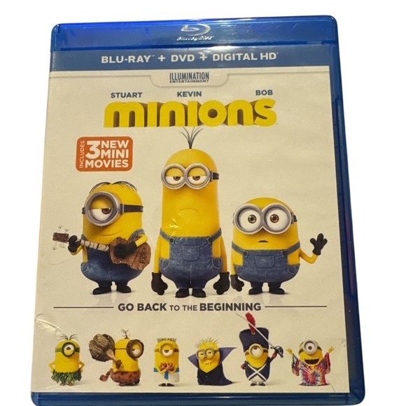 🎬 7 MOVIES/$50 – Illumination MINIONS Blu-ray + DVD- Go Back to the Beginning! - Picture 1 of 4